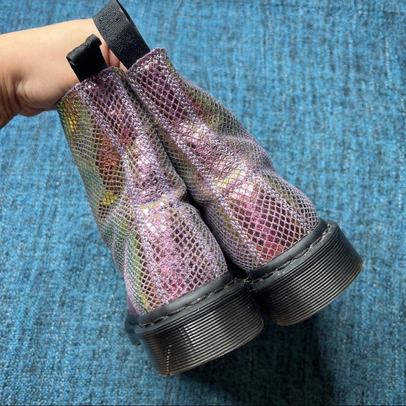 Dr. Marten Pascal Combat Boots in Violet Mirror Iridescent Mermaid - Picture 5 of 8